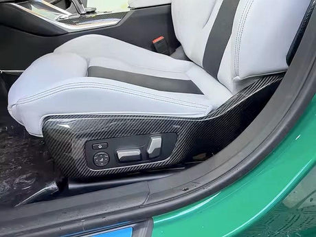 BMW 3 Series G80 M3 G82 M4 Carbon Fiber Side Seat Trim Frame Panel Cover Bezel (2019+) - K2 Industries