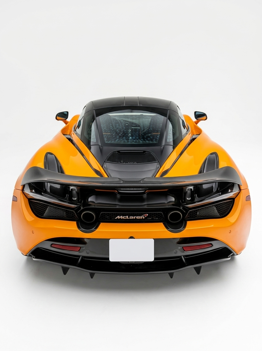 McLaren 720S Spider Dry Carbon Fiber Rear Spoiler Wing Polished Finish 2017 - 2019