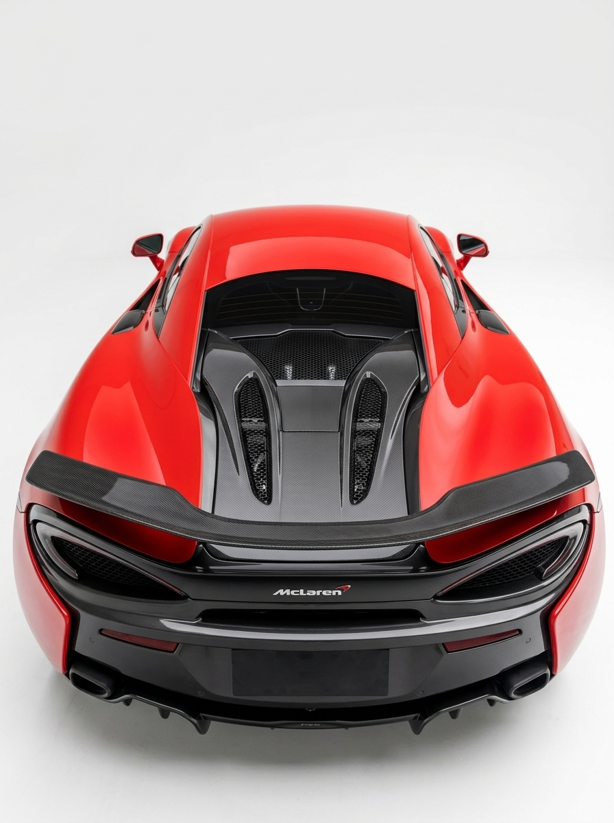 McLaren 540C 570S 570GT 600LT Dry Carbon Fiber Rear Wing Sports Style 2015 - 2019