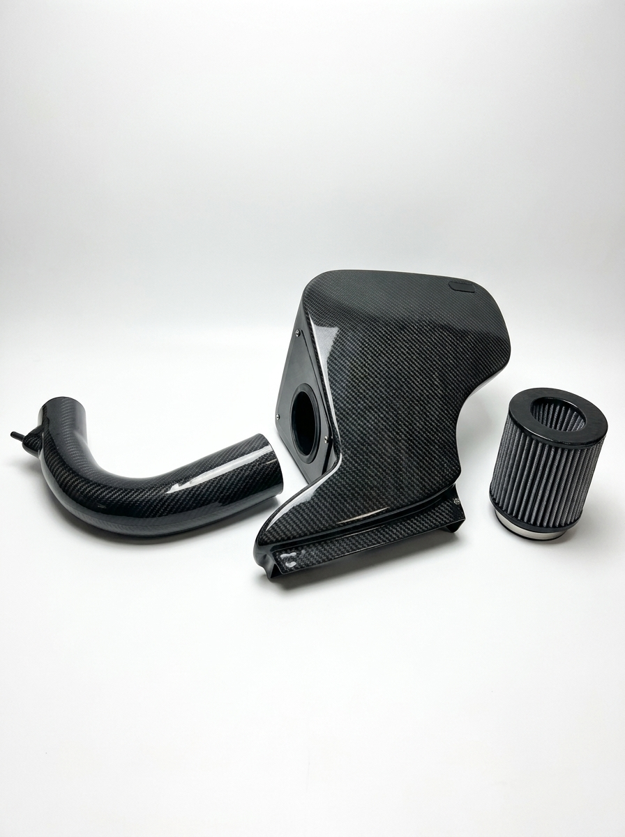 VW Golf MK7 EA211 1.4T Dry Carbon Fiber High Flow Cold Air Intake System 2015 - 2021 OE KD4243BK