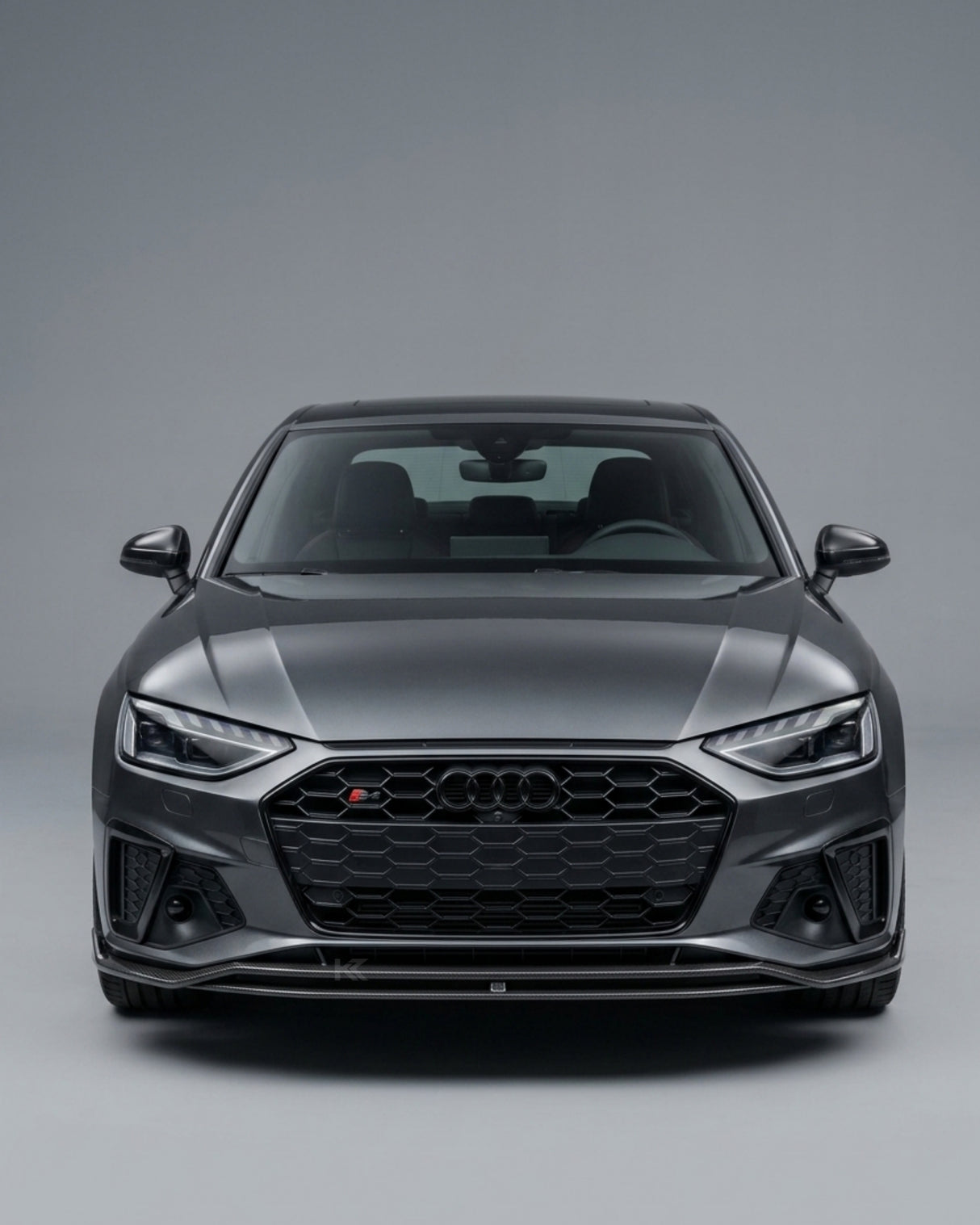 2020–2021 Audi A4 S-Line / S4 B9 Sedan 2-Piece Front Bumper Splitter – Carbon Fiber