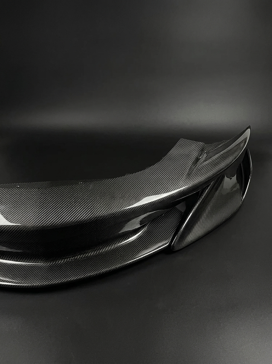 2015-2019 McLaren 540C 570S 600LT Polished Front Bumper Lip Splitter - Dry Carbon Fiber