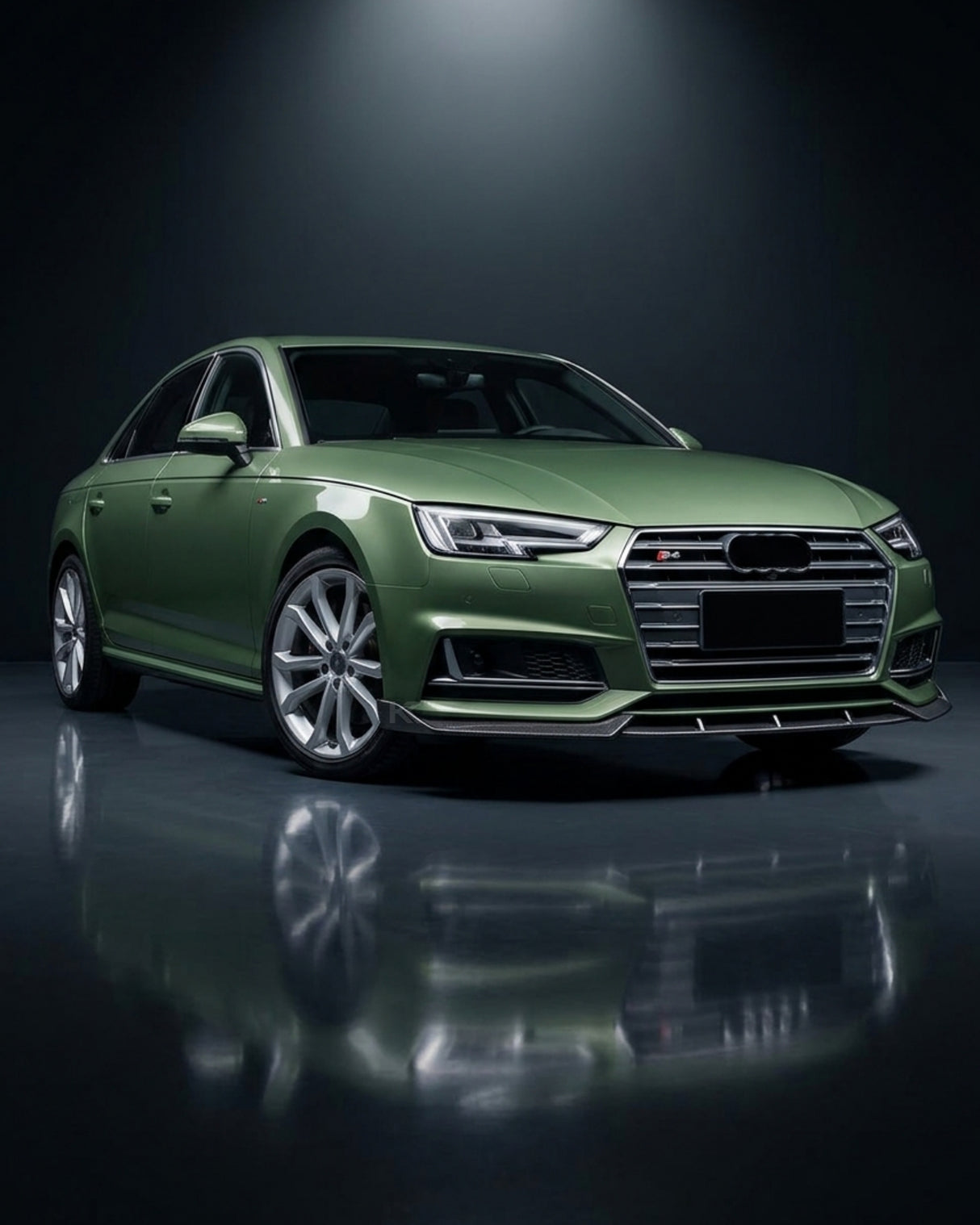 2017–2018 Audi A4 S-Line / S4 B9 Sedan 3-Piece Front Lip Kit – Carbon Fiber