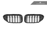 AutoTecknic Carbon Fiber Front Grille Set - G30 5-Series Pre-LCI