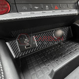 Real Carbon Fiber USB & 12V Outlet Trim Overlay for 2024+ Ford Mustang