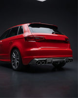 2013–2016 Audi A3 / S3 / RS3 8V Sportback Rear Bumper Diffuser – Carbon Fiber