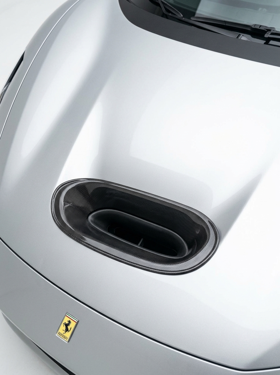 2019 Ferrari F8 Tributo Spider Sports Style Bolt-On Hood Vents - Dry Carbon Fiber