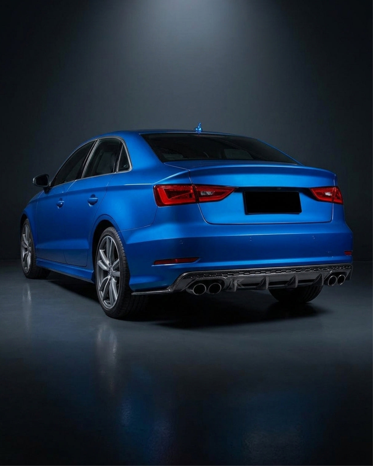 2015–2016 Audi A3 S-Line 8V Sedan Rear Bumper Diffuser Lip – Carbon Fiber