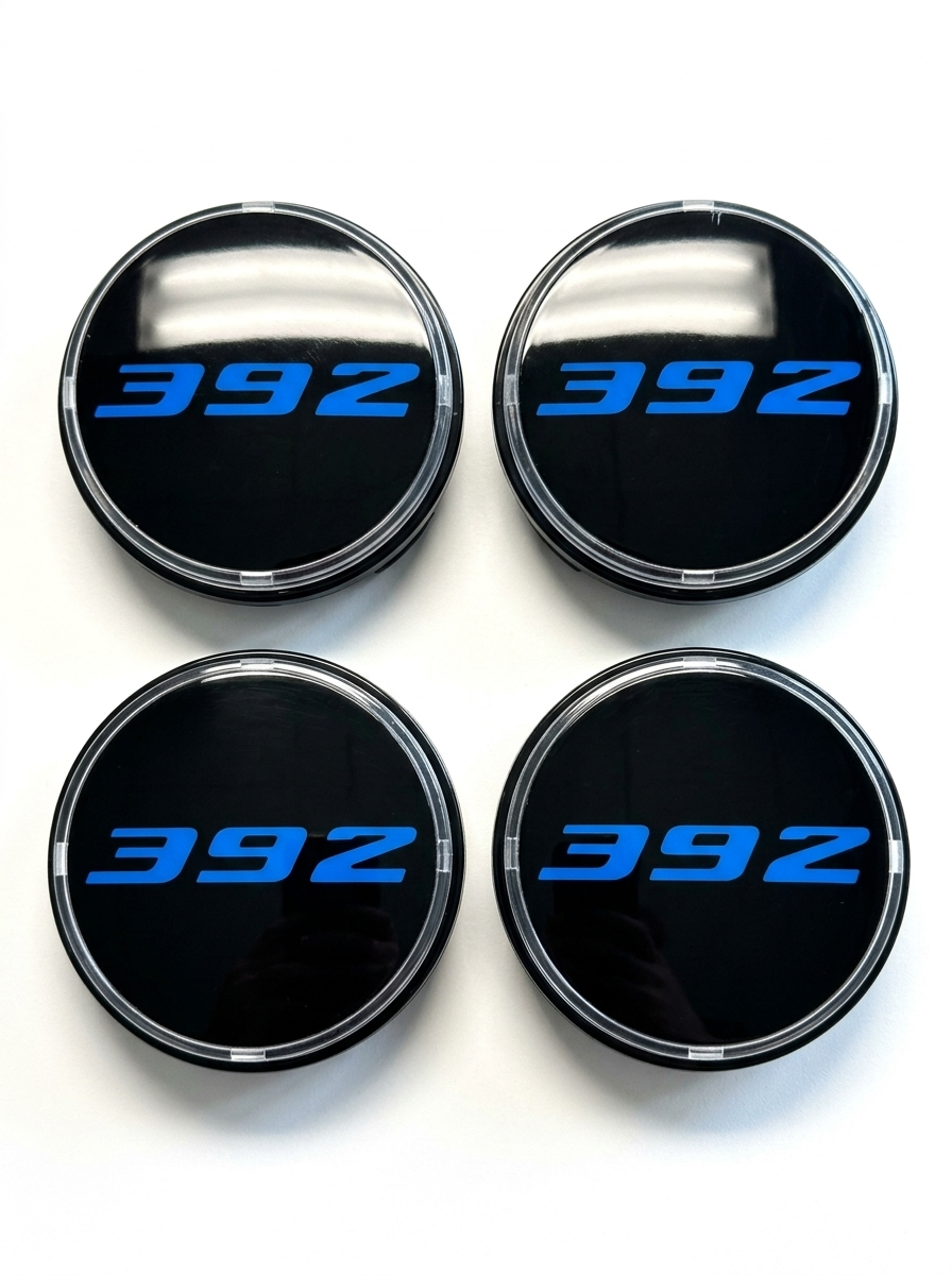 Dodge Challenger Charger 300 SRT Floating Self-Leveling LED 63mm Wheel Center Caps (Set of 4) - Metal