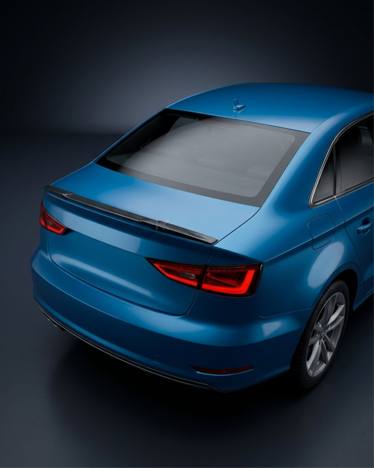 2014–2019 Audi A3 S-Line / S3 / RS3 8V Sedan Rear Trunk Spoiler Wing Lip – Carbon Fiber
