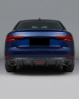 2018–2019 Audi A4 B9 Sedan Rear Bumper Diffuser – Carbon Fiber