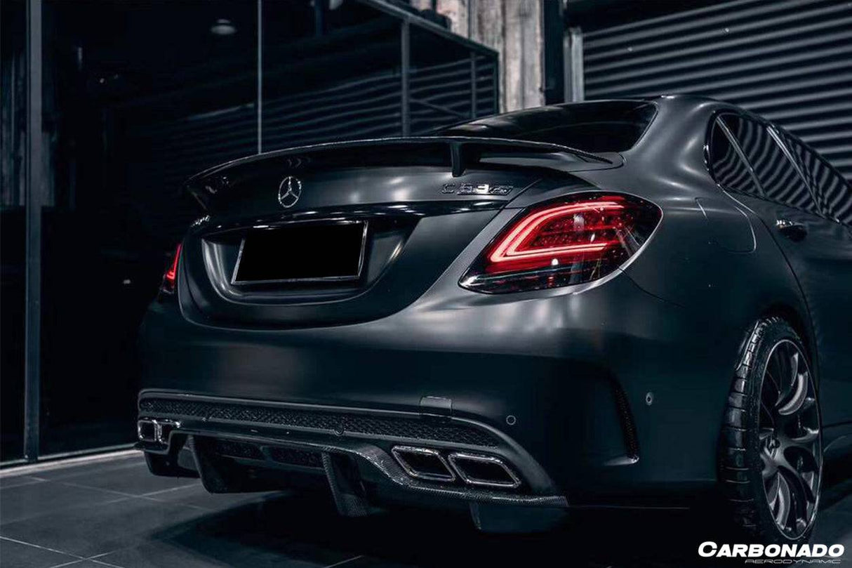 2015-2021 Mercedes Benz W205 C63  S AMG Sedan PS Style Rear Diffuser