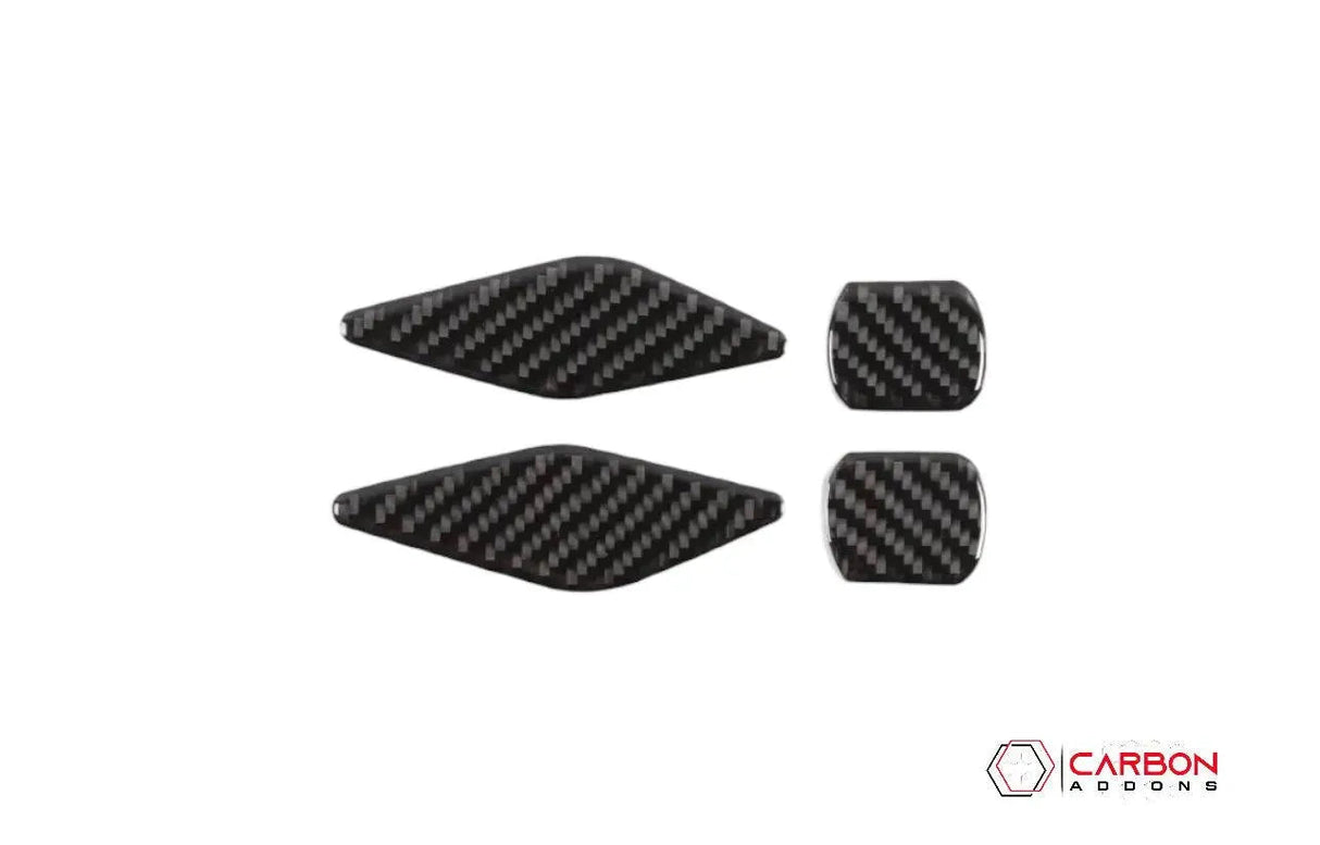 [4pcs] Carbon Fiber Interior Rear Seat Side Trim Overlay for Dodge Challenger 2015-2023