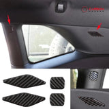 [4pcs] Carbon Fiber Interior Rear Seat Side Trim Overlay for Dodge Challenger 2015-2023