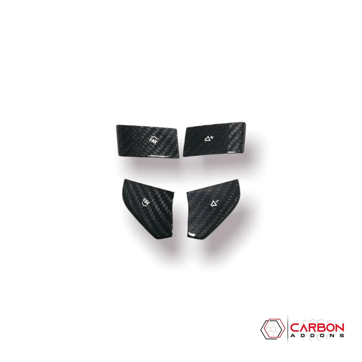 C8 Corvette Real Carbon Fiber Steering Wheel Volume Button Covers | Interior Upgrade (2020–2026)