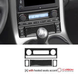 [4pcs] Real Carbon Fiber AC Control Panel Overlay | C6 2005-2013 Corvette