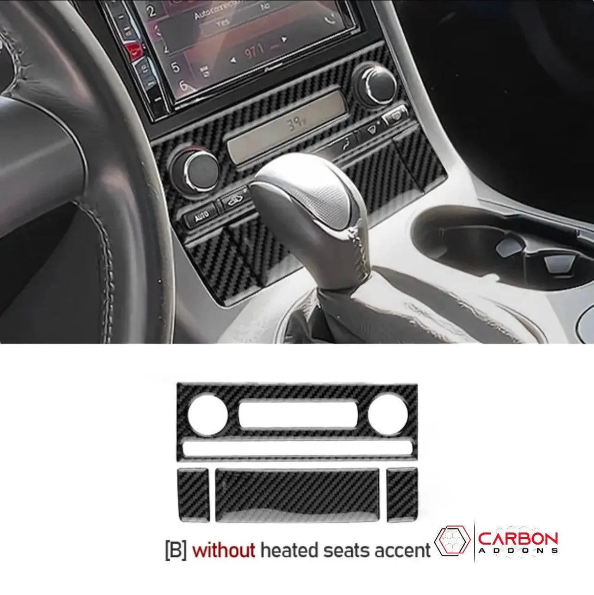 [4pcs] Real Carbon Fiber AC Control Panel Overlay | C6 2005-2013 Corvette