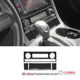 [4pcs] Real Carbon Fiber AC Control Panel Overlay | C6 2005-2013 Corvette