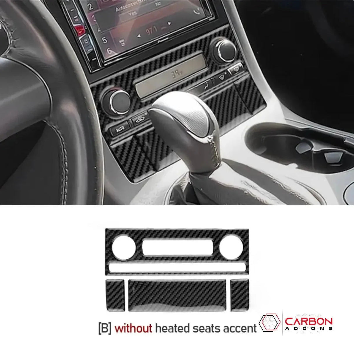 [4pcs] Real Carbon Fiber AC Control Panel Overlay | C6 2005-2013 Corvette