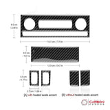[4pcs] Real Carbon Fiber AC Control Panel Overlay | C6 2005-2013 Corvette