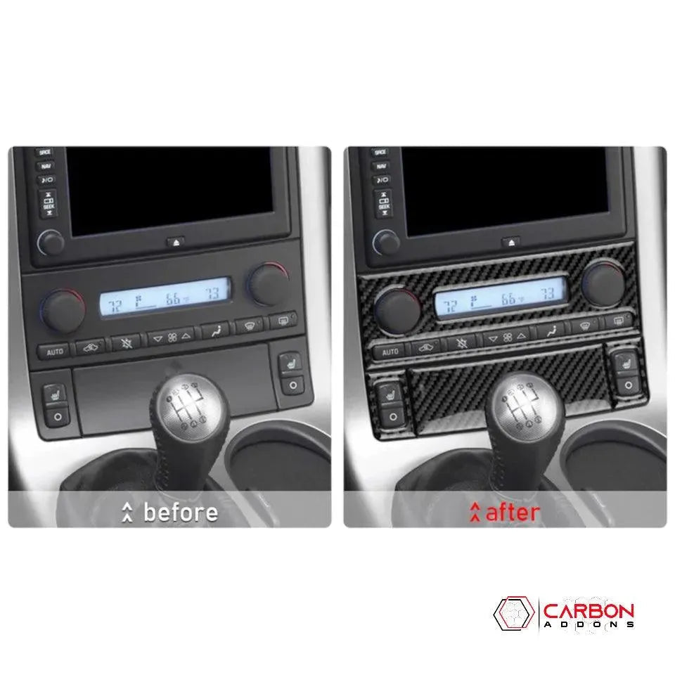 [4pcs] Real Carbon Fiber AC Control Panel Overlay | C6 2005-2013 Corvette