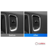 [4pcs] Real Carbon Fiber Dash AC Vent Control Trim Overlay for 2011-2020 Dodge Durango