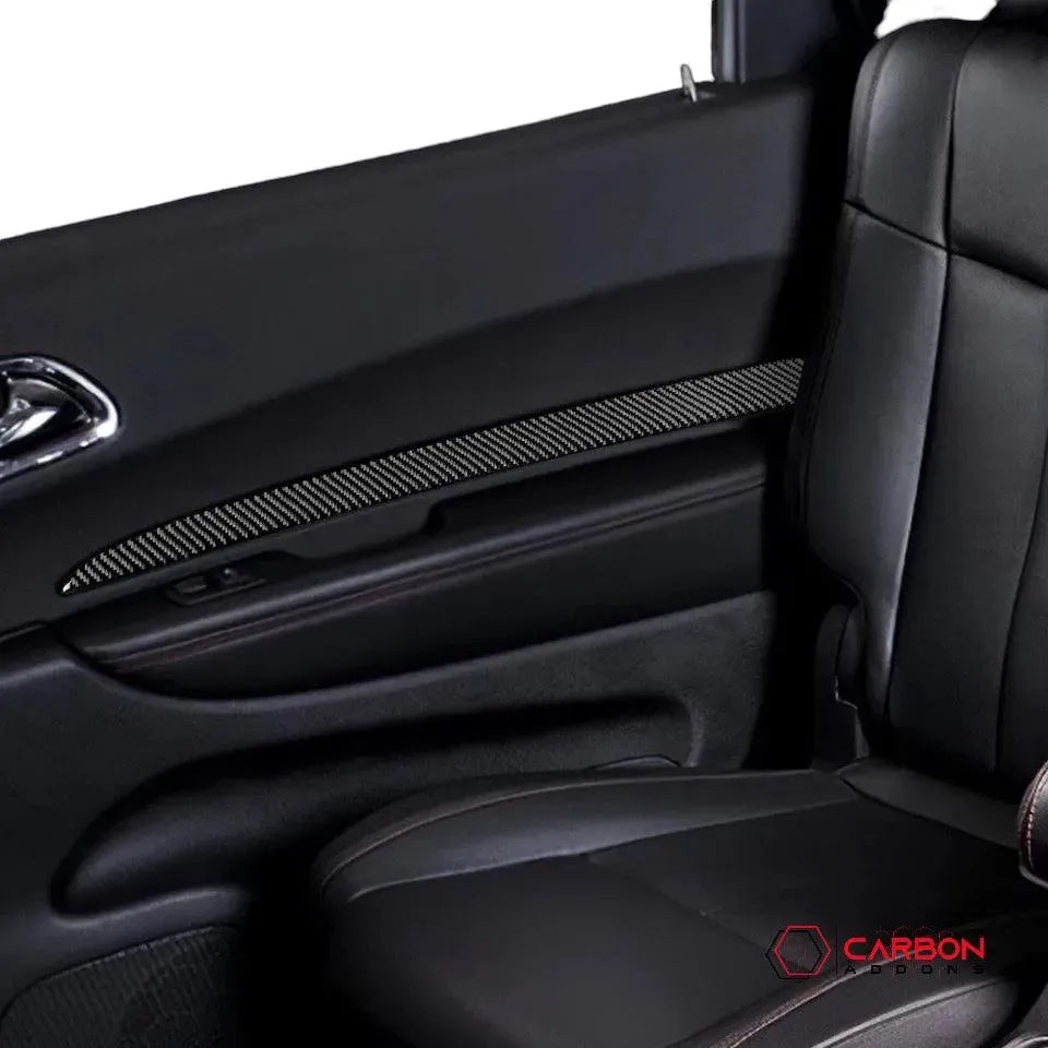 [4pcs] Real Carbon Fiber Door Panel Trim Overlay for 2011-2022 Dodge Durango