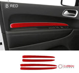[4pcs] Real Carbon Fiber Door Panel Trim Overlay for 2011+ Dodge Durango