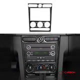 [4pcs] Real Carbon Fiber Infotainment Radio Trim Overlay | Mustang 2005-2009