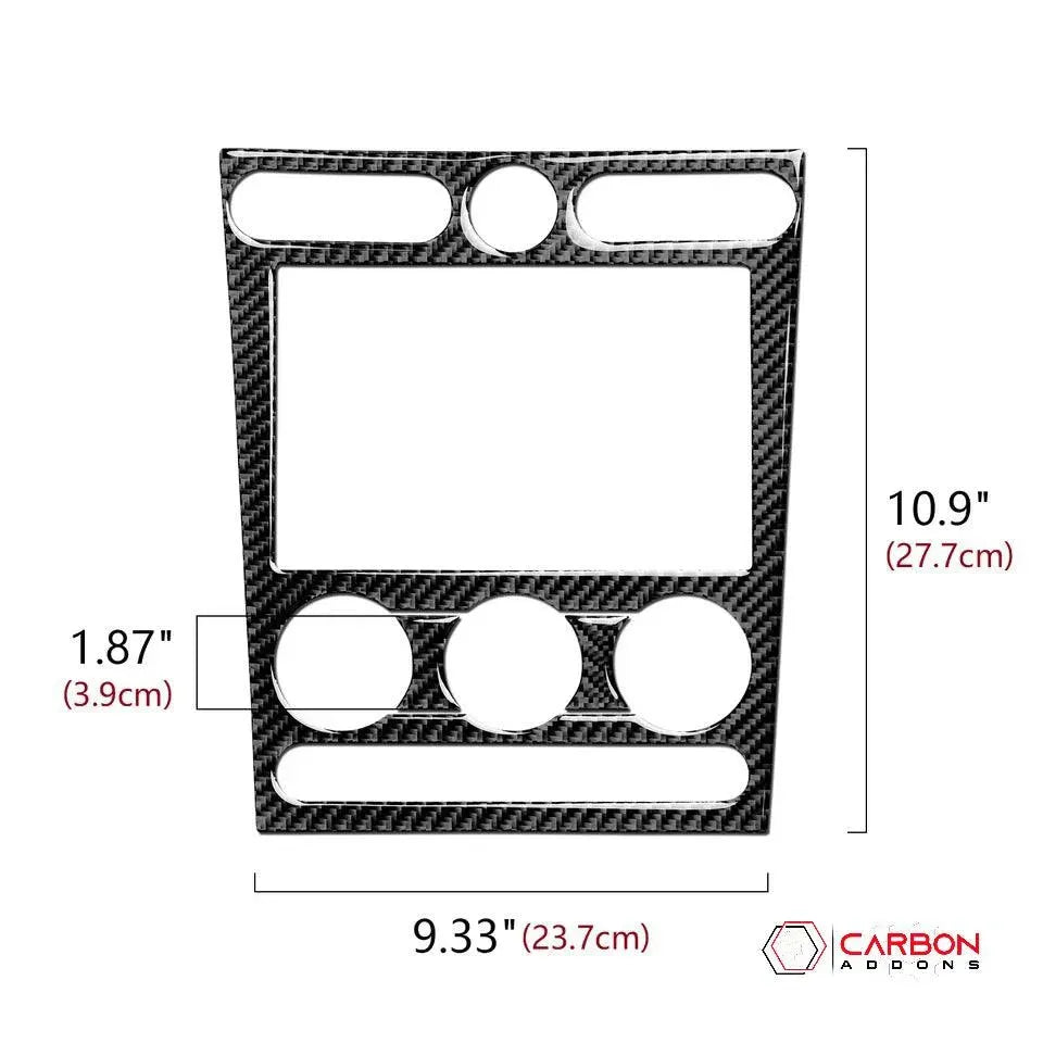 [4pcs] Real Carbon Fiber Infotainment Radio Trim Overlay | Mustang 2005-2009
