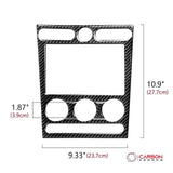 [4pcs] Real Carbon Fiber Infotainment Radio Trim Overlay | Mustang 2005-2009