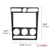 [4pcs] Real Carbon Fiber Infotainment Radio Trim Overlay | Mustang 2005-2009