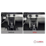 [4pcs] Real Carbon Fiber Infotainment Radio Trim Overlay | Mustang 2005-2009
