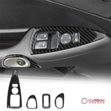 [4pcs] Real Carbon Fiber Window & Door Switch Trim Overlay | C6 2005-2013 Corvette