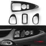 [4pcs] Real Carbon Fiber Window & Door Switch Trim Overlay | C6 2005-2013 Corvette