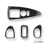 [4pcs] Real Carbon Fiber Window & Door Switch Trim Overlay | C6 2005-2013 Corvette