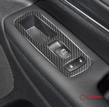 [4pcs] Real Carbon Fiber Window Switch Trim Overlay for 2011+ Dodge Durango