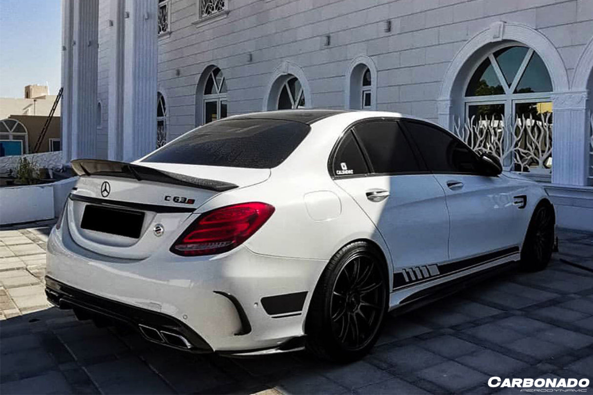 2015-2021 Mercedes Benz W205 C63  S AMG Sedan PS Style Rear Diffuser