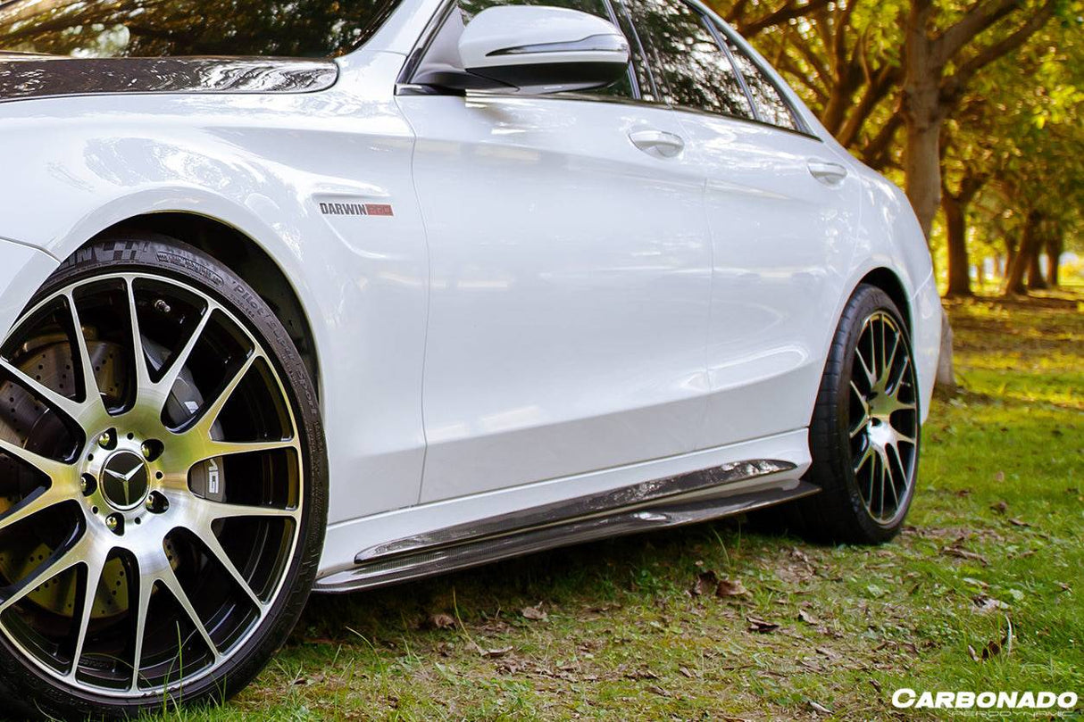 2015-2021 Mercedes Benz C-Class C63 AMG W205 Sedan PS Style Side Skirts