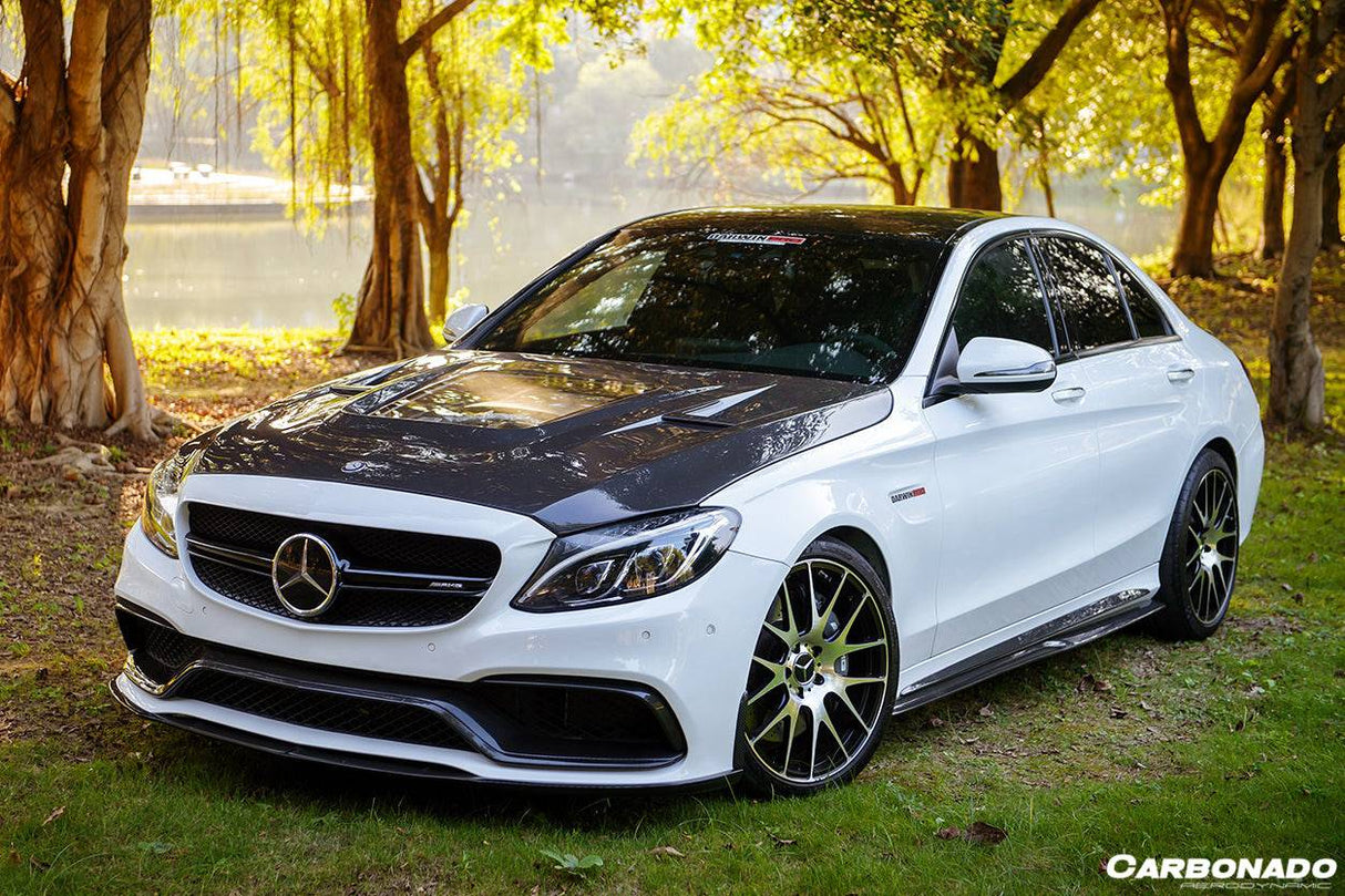 2015-2021 Mercedes Benz C-Class C63 AMG W205 Sedan PS Style Side Skirts