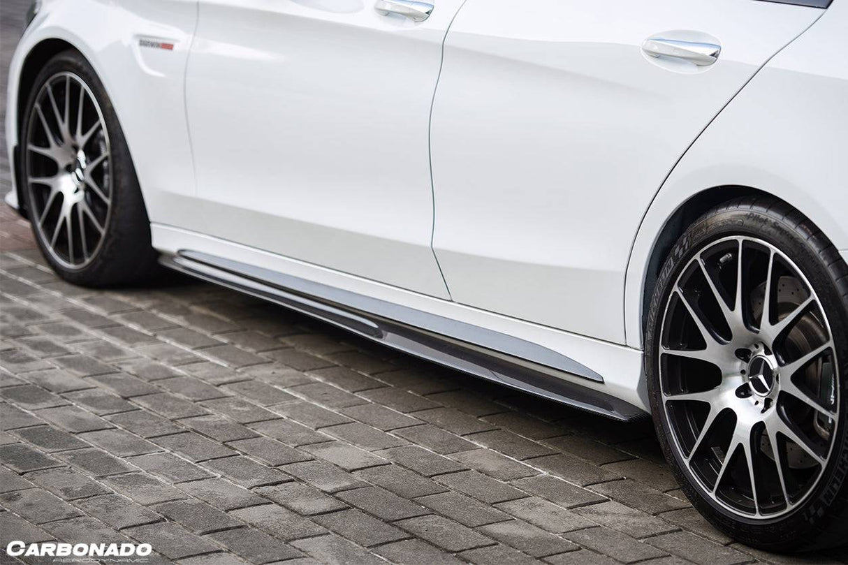 2015-2021 Mercedes Benz C-Class C63 AMG W205 Sedan PS Style Side Skirts