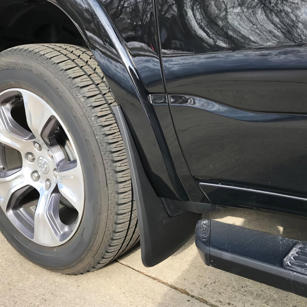 Mud Flaps for Dodge Ram 1500 2019-2024 w/o Fender Flares Textured PP 4PCS