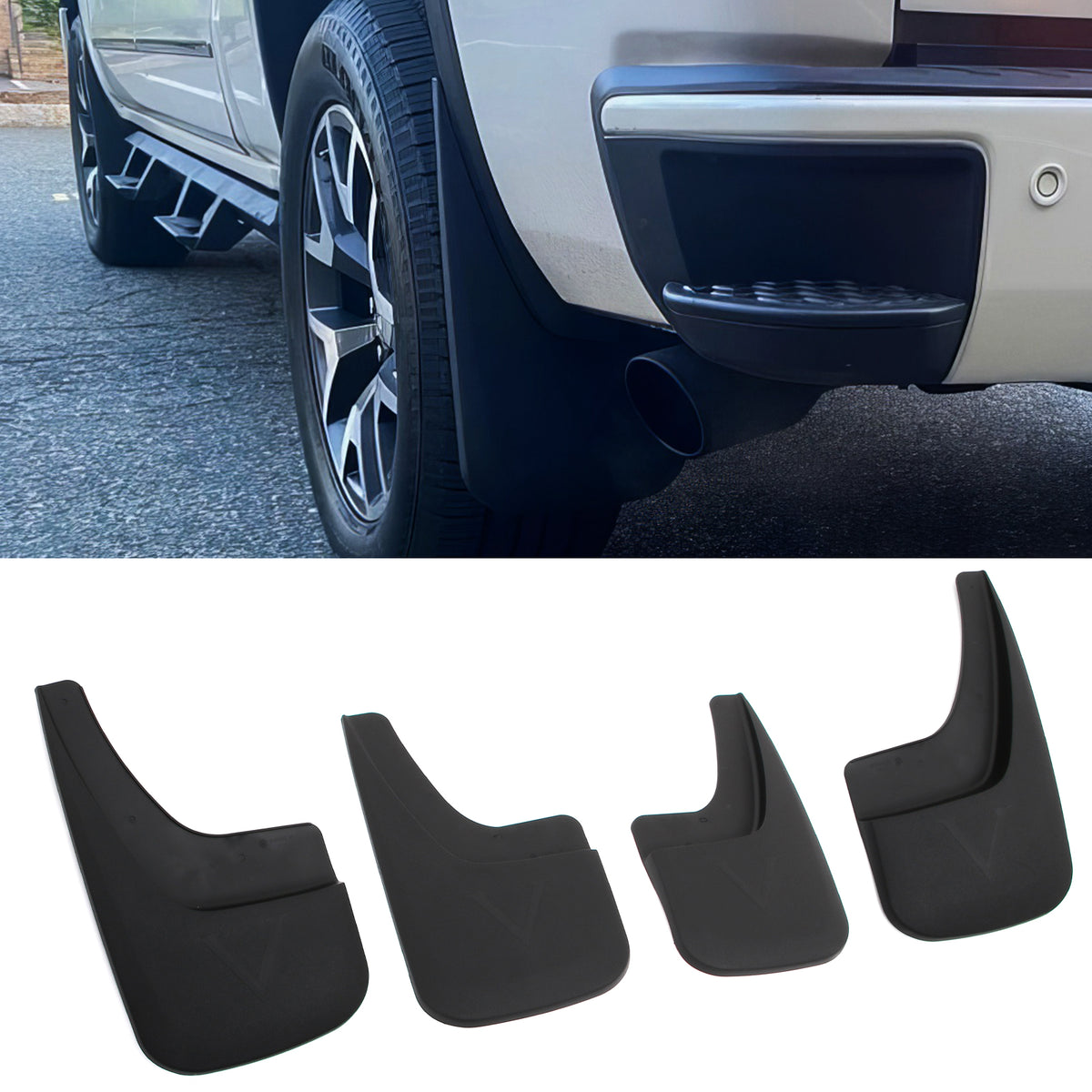 Mud Flaps for GMC Sierra 1500 2500 3500 HD 2014-2019 Textured Black PP 4PC