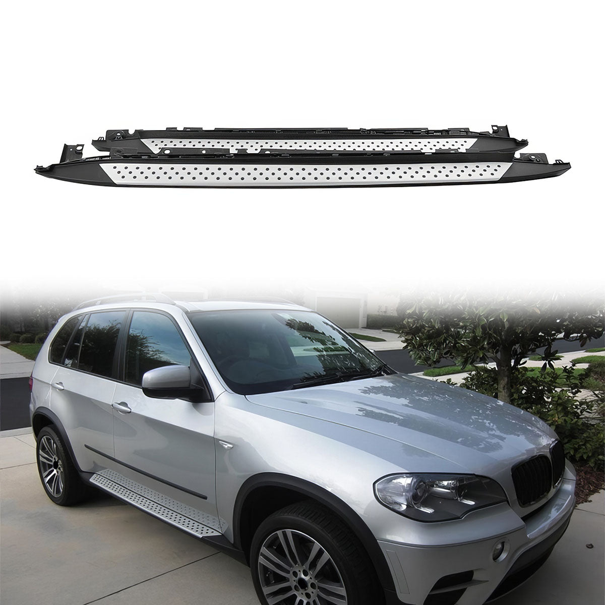 2007-2013 BMW X5 E70 OEM Style Polish Aluminum Running Board