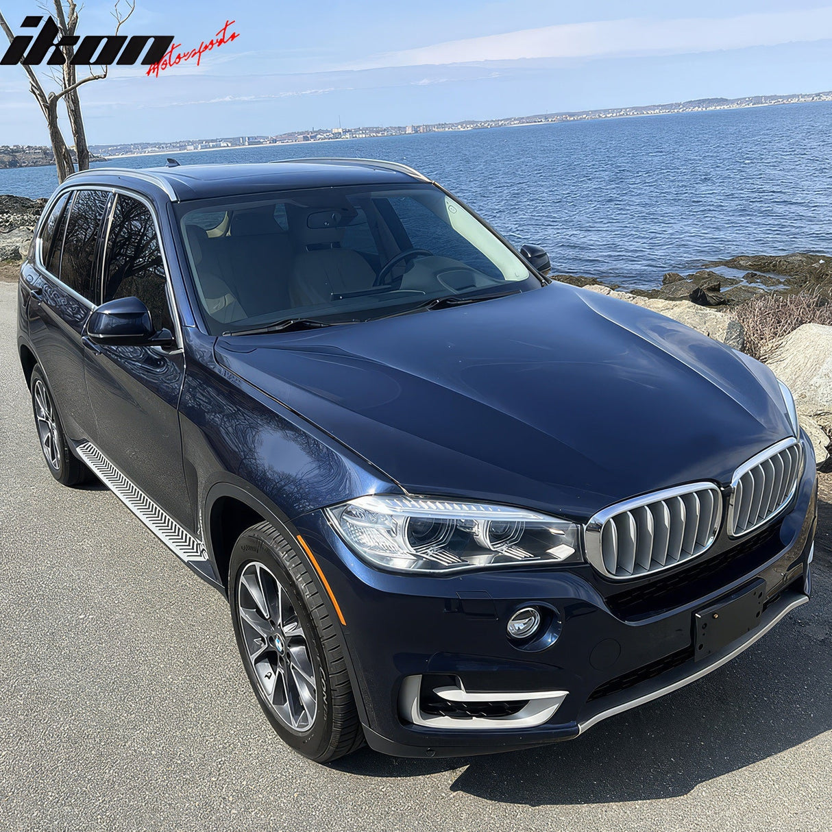 2014-2018 BMW X5 F15 OEM Style Silver Black Running Boards Aluminium