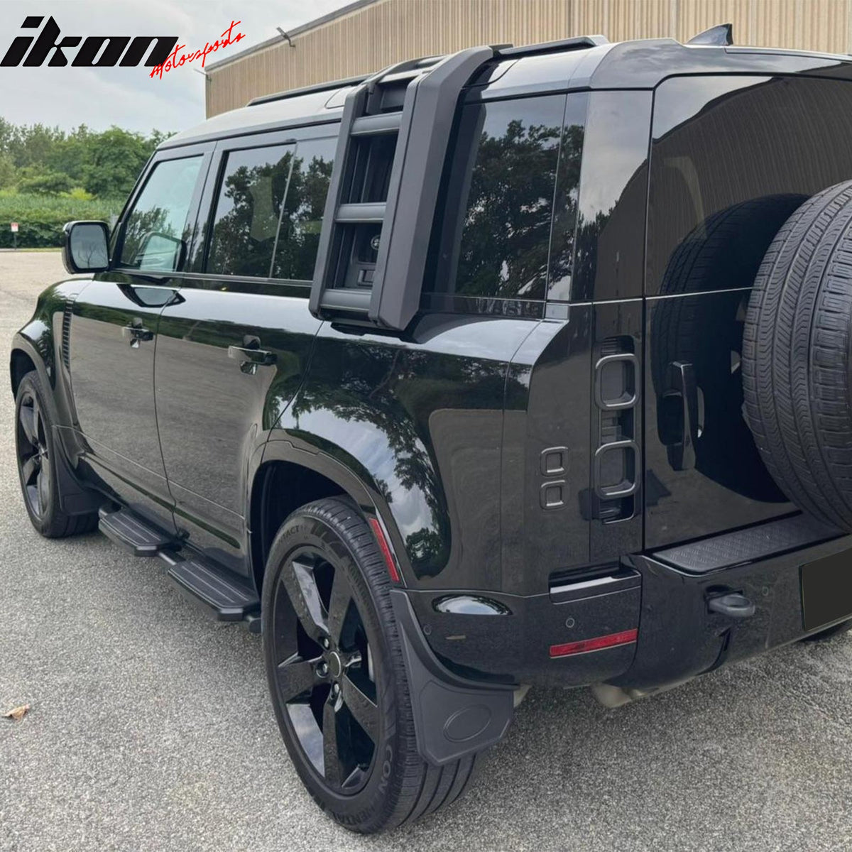 2020-2026 Land Rover Defender 110 130 OE Style Side Step Running Boards Black Aluminum Nerf Bars Rubber Anti-slip Pad