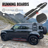 2020-2026 Land Rover Defender 110 130 OE Style Aluminum Side Step Running Boards Nerf Bars Rubber Anti-slip Pad Silver