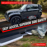 2020-2026 Land Rover Defender 110 130 OE Style Aluminum Side Step Running Boards Nerf Bars Rubber Anti-slip Pad Silver