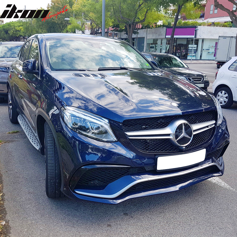 2016-2019 Benz C292 GLE-Class Black Silver Running Board Side Step Bar