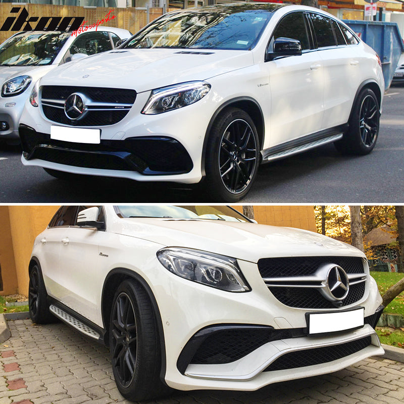 2016-2019 Benz C292 GLE-Class Black Silver Running Board Side Step Bar